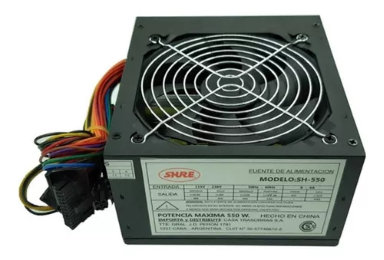 FUENTE 750W P/GABINETE COOLER 12CM SHURE - SHFUENTE 750